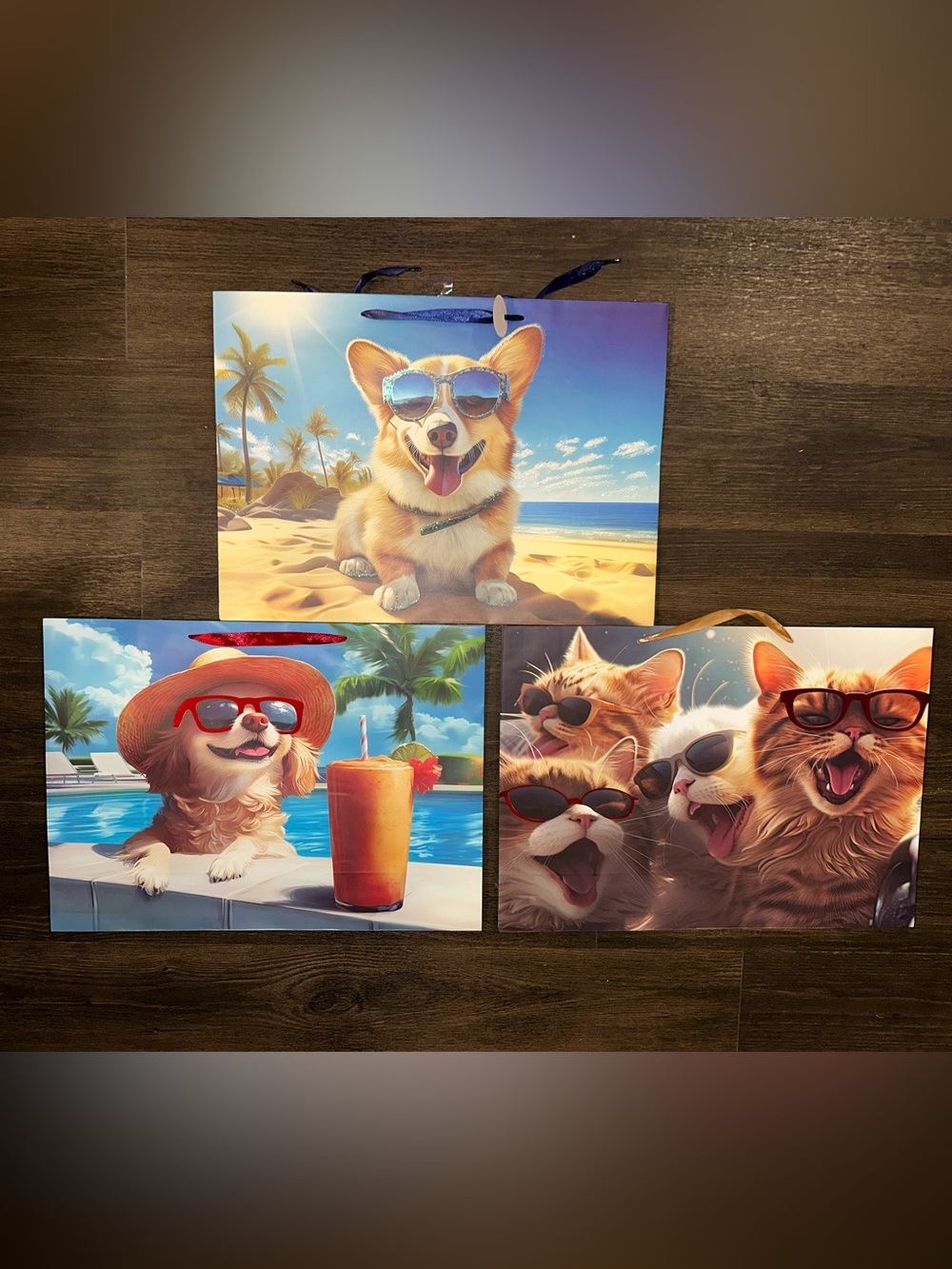 3 animal gift bags